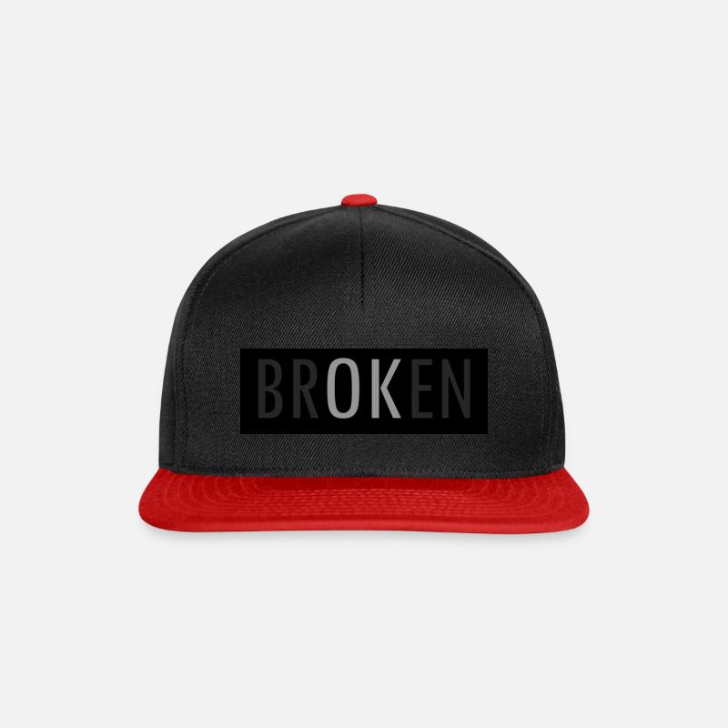 Broken - Snapback Cap - black/red
