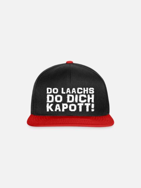 Kölsch - Dialekt - Spruch - Snapback Cap - Schwarz/Rot