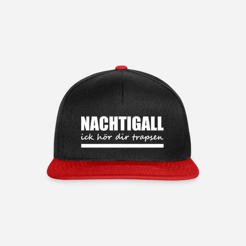 Berlinerisch - Dialekt - Spruch - Snapback Cap - Schwarz/Rot