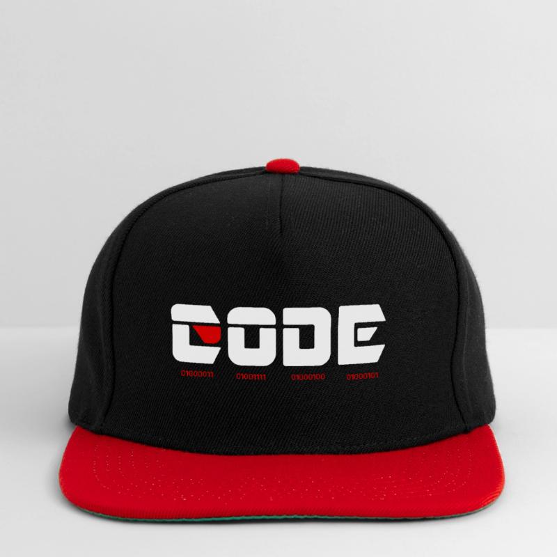 Code mscRedDesign binary light Snapback Cap