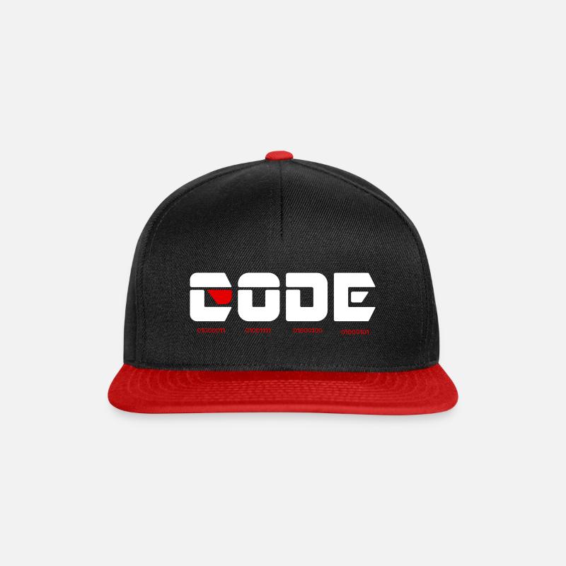 Code mscRedDesign binär light - Snapback Cap - Schwarz/Rot