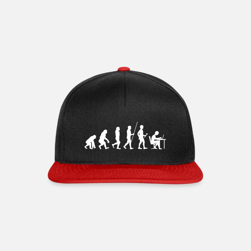 Développeur Programmeur Evolution Nerd Geek - Casquette snapback - noir/rouge