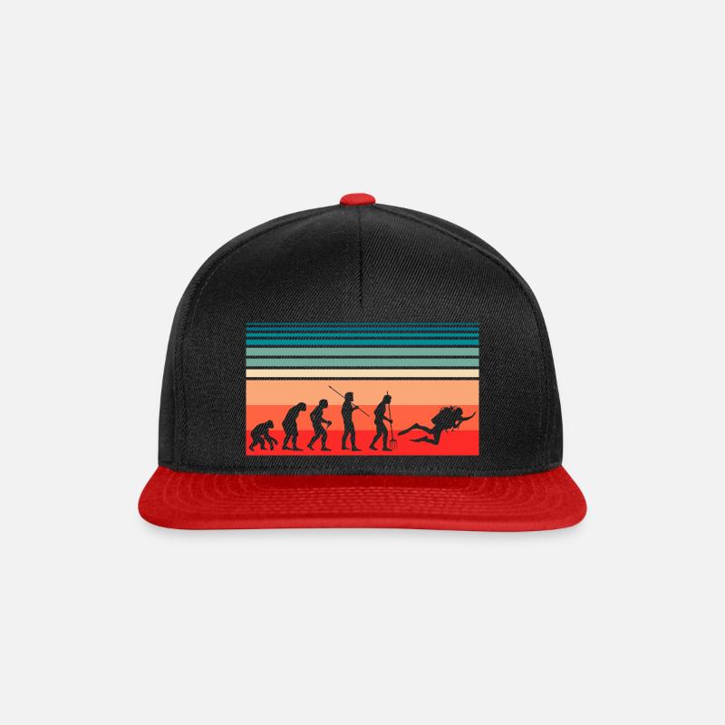 Evolution Plongée - Casquette snapback - noir/rouge