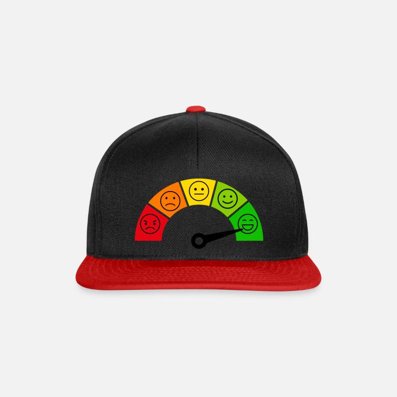 Emotionen messen - Freude - Snapback Cap - Schwarz/Rot
