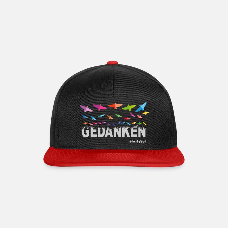 Gedanken sind frei (Birds-Edition) - Snapback Cap - Schwarz/Rot