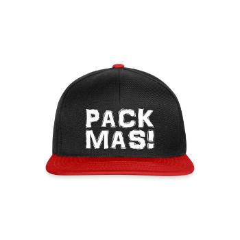 Bayerisch - Dialekt - Spruch - Snapback Cap - Schwarz/Rot - Vorne