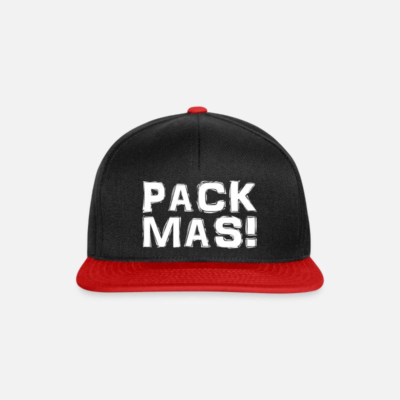 Bayerisch - Dialekt - Spruch - Snapback Cap - Schwarz/Rot
