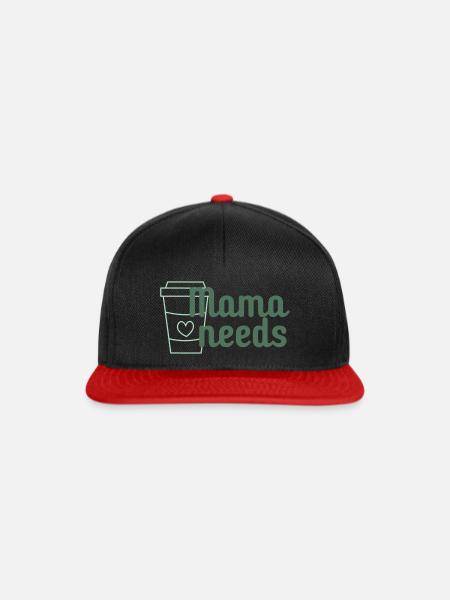 Mama Needs Coffee - Snapback Cap - black/red