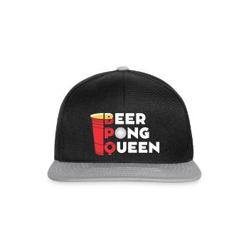 Beerpong queen - Snapback Cap - Schwarz/Grau - Vorne