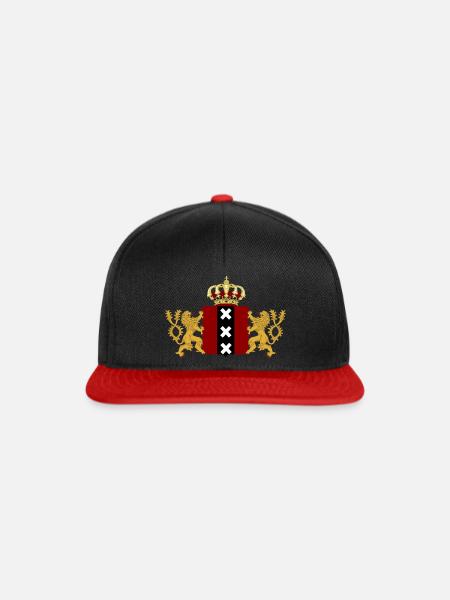 der Stadt Amsterdam - Snapback Cap - Schwarz/Rot