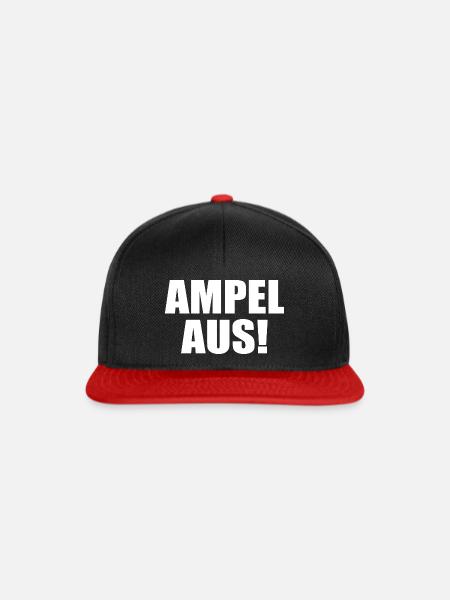 Ampel aus - Snapback Cap - Schwarz/Rot