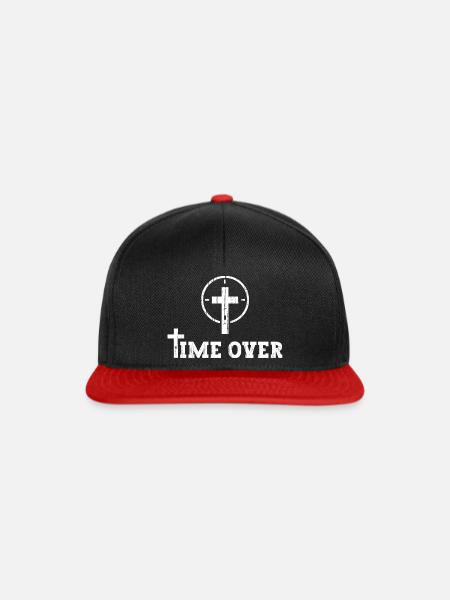 Jesus Christus Kommt Bald - Time Is Over - Snapback Cap - Schwarz/Rot