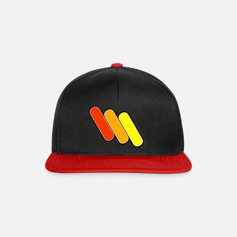 3 Stripes design - Snapback Cap - black/red