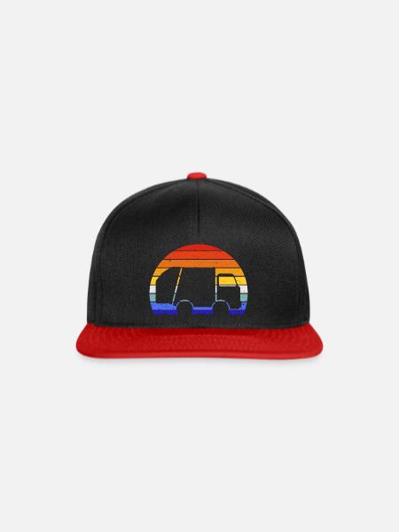 Müllwagen - Snapback Cap - Schwarz/Rot