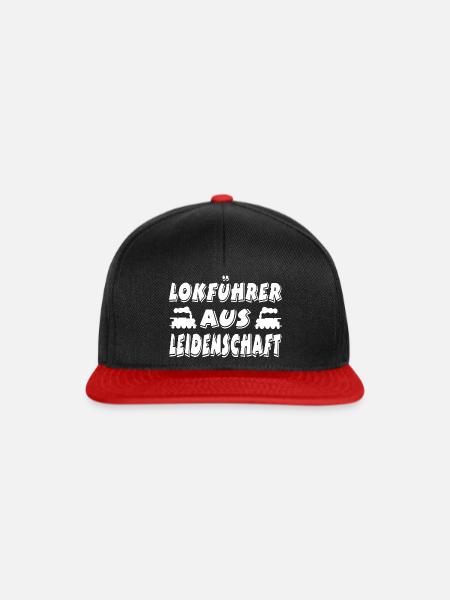 Lokführer - Snapback Cap - Schwarz/Rot
