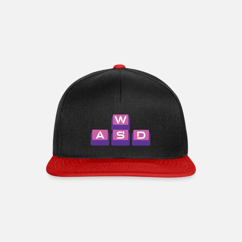 W A S D - Snapback Cap - black/red