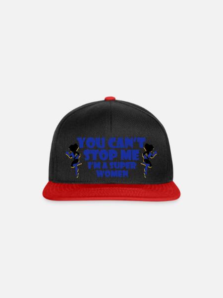 Super woman - Snapback Cap - black/red