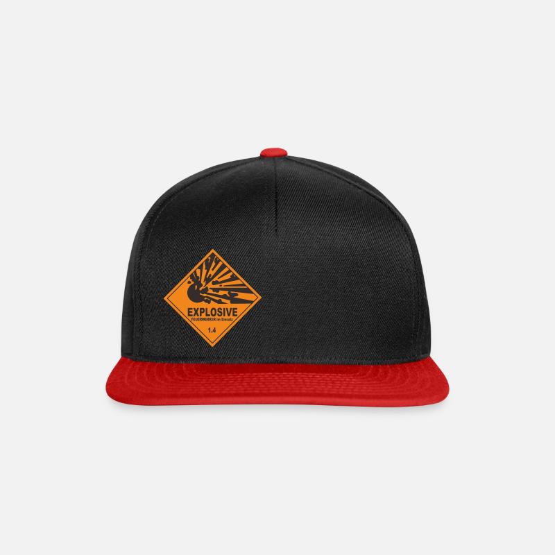 Explosifs - Casquette snapback - noir/rouge