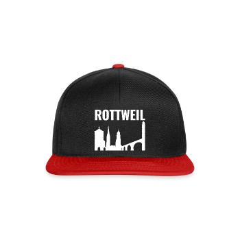 Rottweil Skyline - Snapback Cap - Schwarz/Rot - Vorne