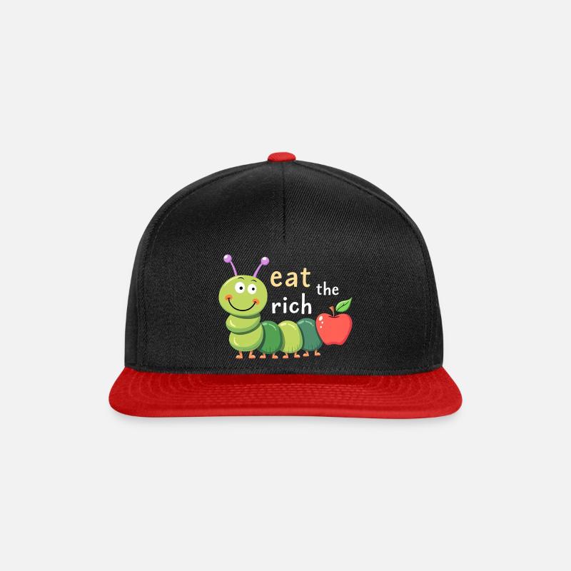 Eat The Rich - Hungry Caterpillar - Snapback Cap - Schwarz/Rot