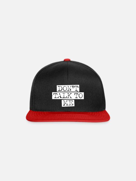 Don't Talk To Me - Snapback Cap - Schwarz/Rot