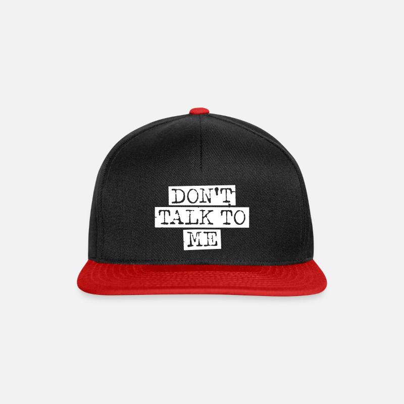 Ne me parle pas - Casquette snapback - noir/rouge