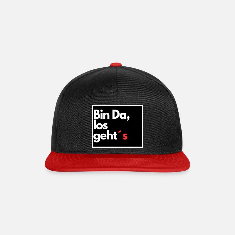 Bin Da los geht s - Snapback Cap - Schwarz/Rot