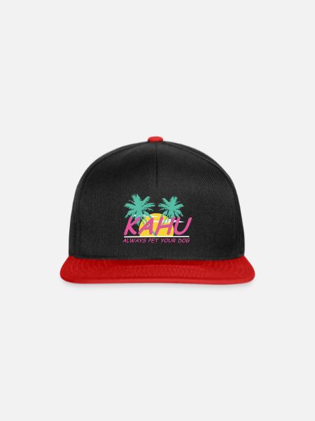 KAHU Always pet your Dog - Snapback Cap - Schwarz/Rot