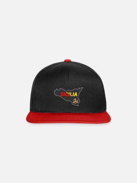 Sicilia Italia - Snapback Cap - Schwarz/Rot