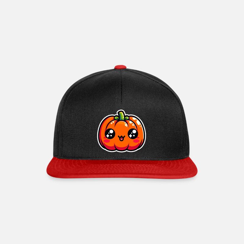Happy pumpkin - Snapback Cap - black/red