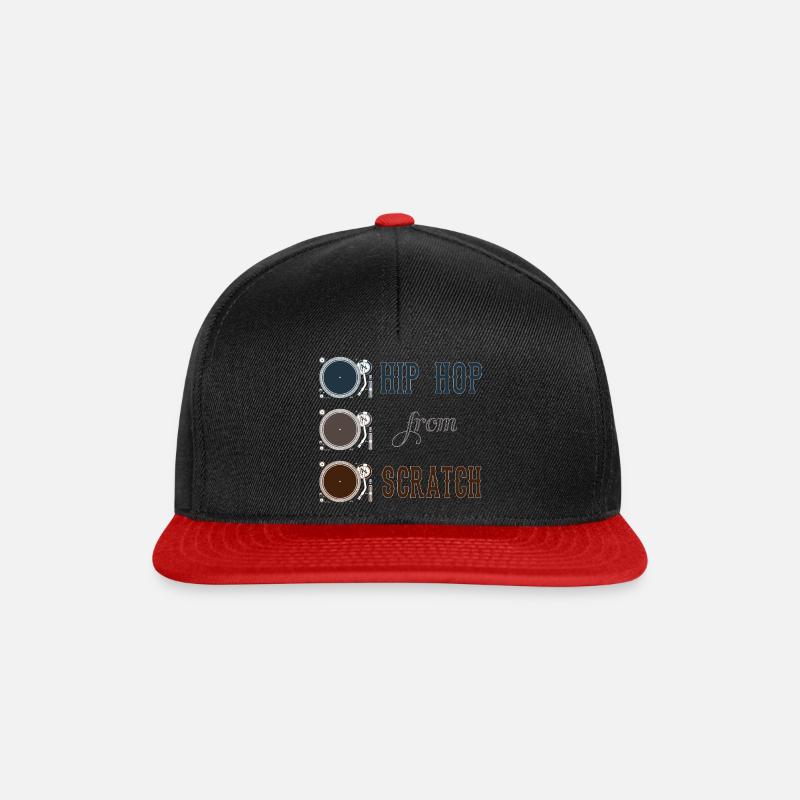 Hip Hop from Scratch | DJ, Rap, Turntable - Snapback Cap - Schwarz/Rot