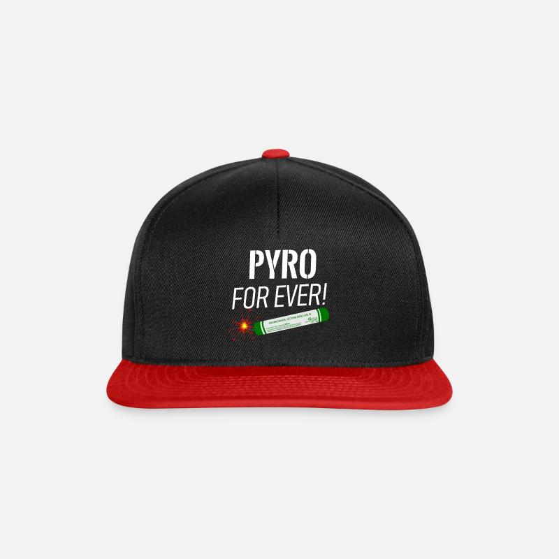Pyro vor ever Feuerwerk - Snapback Cap - Schwarz/Rot