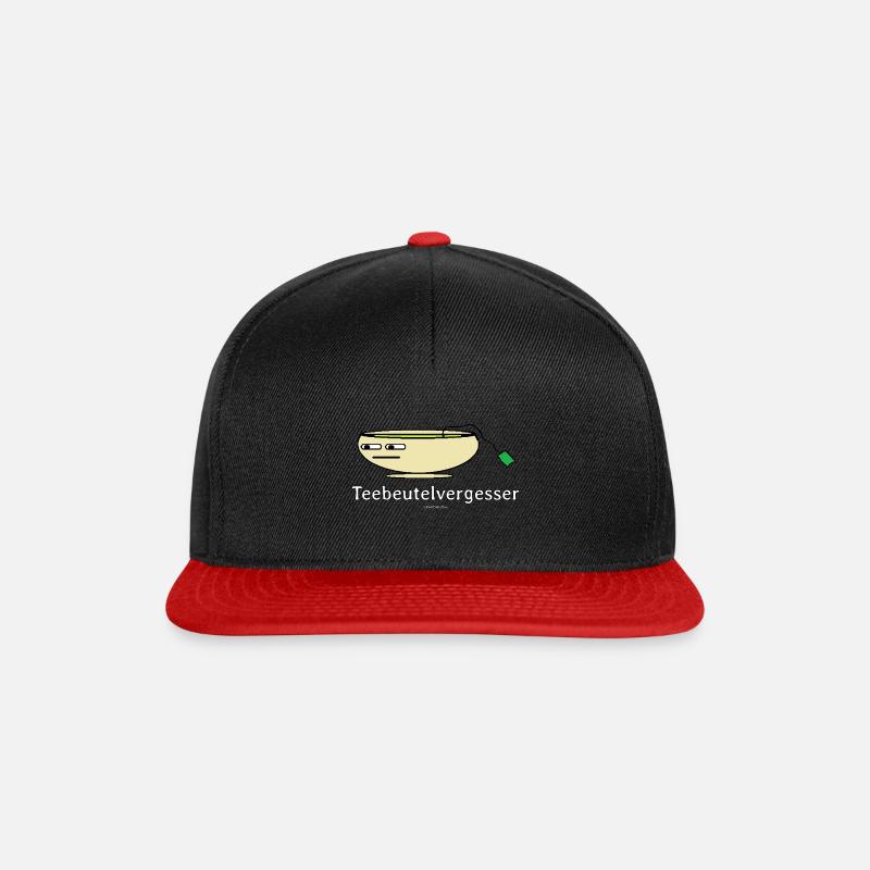 Teebeutelvergesser - Snapback Cap - Schwarz/Rot
