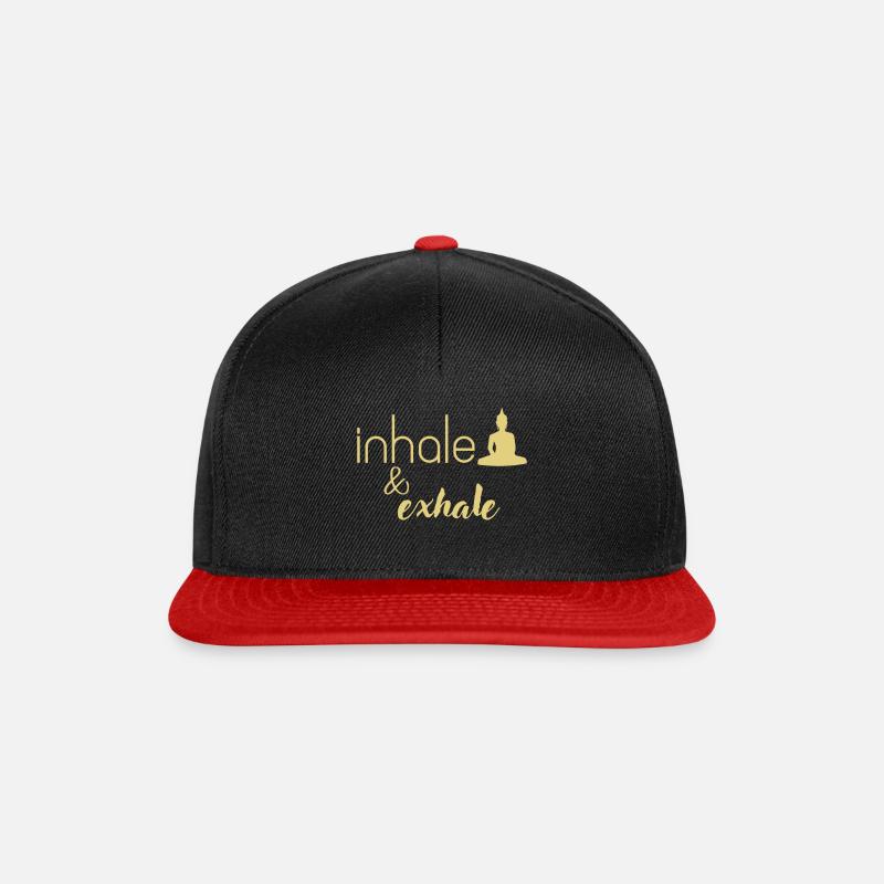 Inhale & Exhale - Snapback Cap - Schwarz/Rot