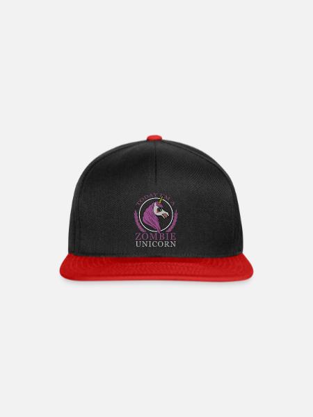 Zombie Unicorn - Snapback Cap - Schwarz/Rot