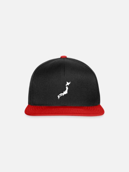 Japanischer Stil - Snapback Cap - Schwarz/Rot