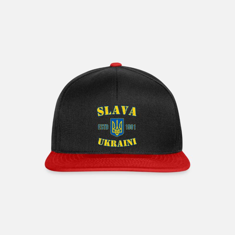 SLAVA UKRAINI - Casquette snapback - noir/rouge