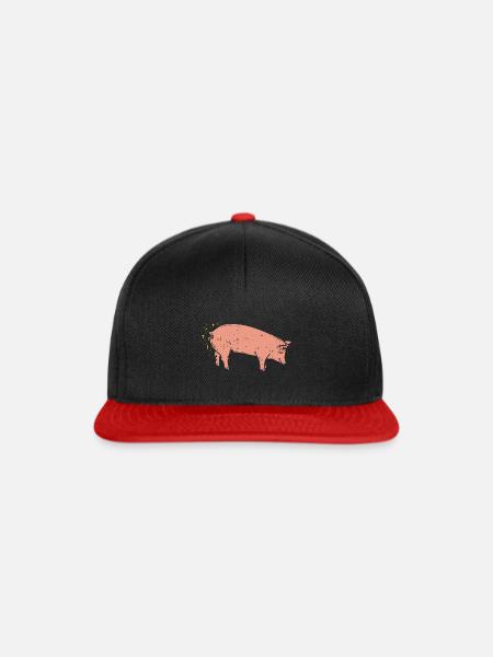 Schwein - Snapback Cap - Schwarz/Rot