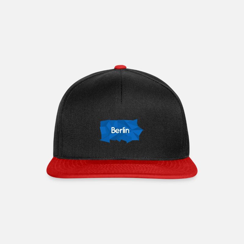 Berlin blue / white - Snapback Cap - black/red