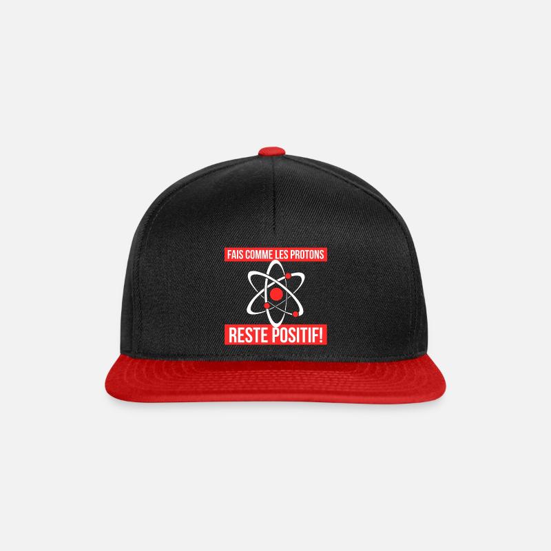 protons - Casquette snapback - noir/rouge