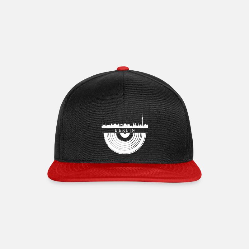 Berlin Musik Schallplatte - Snapback Cap - Schwarz/Rot