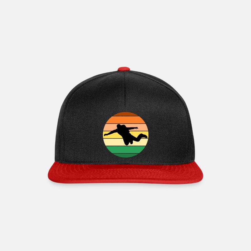 Fallschirm springen extrem - Snapback Cap - Schwarz/Rot
