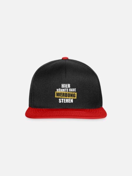 Hier könnte ihre Werbung stehen - Snapback Cap - Schwarz/Rot