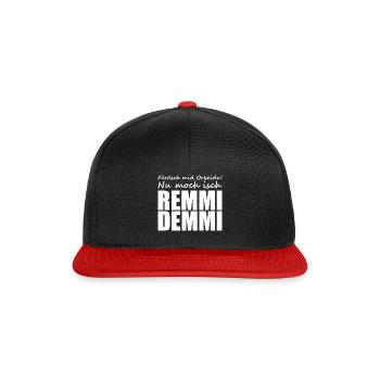 Sächsisch - Dialekt - Spruch - Snapback Cap - Schwarz/Rot - Vorne