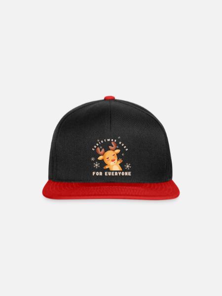 Weihnachts Rentier 2023 hell - Snapback Cap - Schwarz/Rot