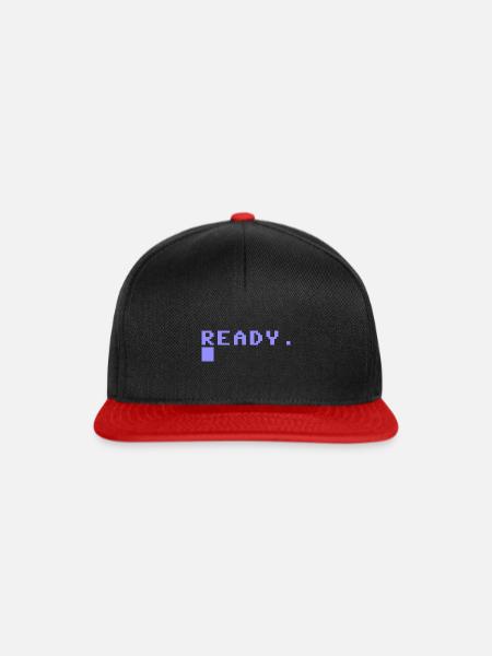 Ready mit Cursor - Snapback Cap - Schwarz/Rot
