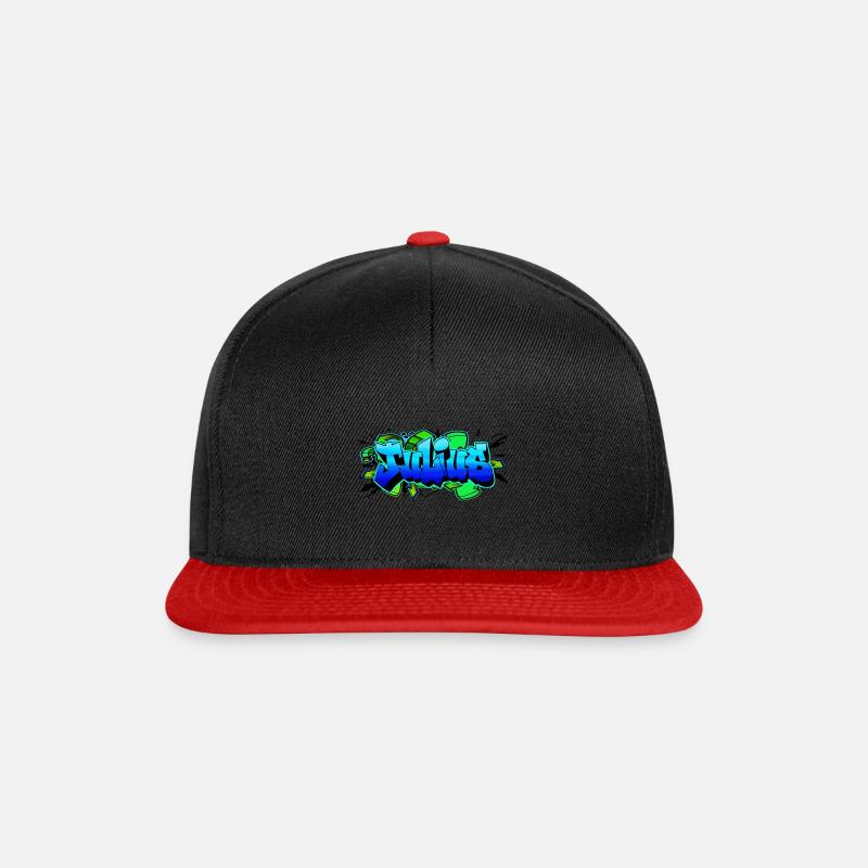 Julius Graffiti Fleche Bleu Vert - Casquette snapback - noir/rouge