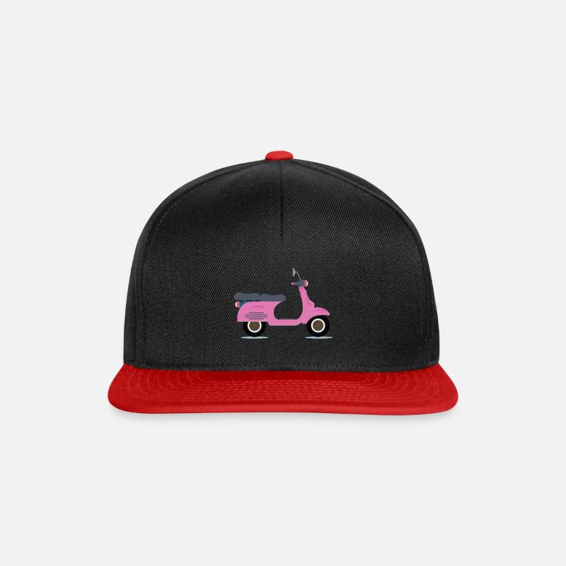 Motorroller - Snapback Cap - Schwarz/Rot