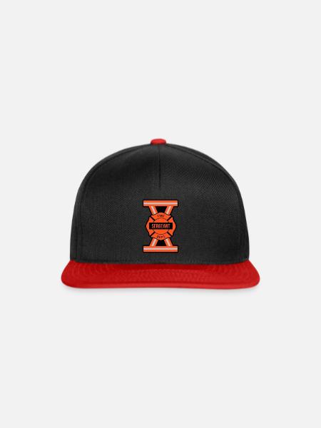 Feuerwehr Sergeant - Snapback Cap - Schwarz/Rot