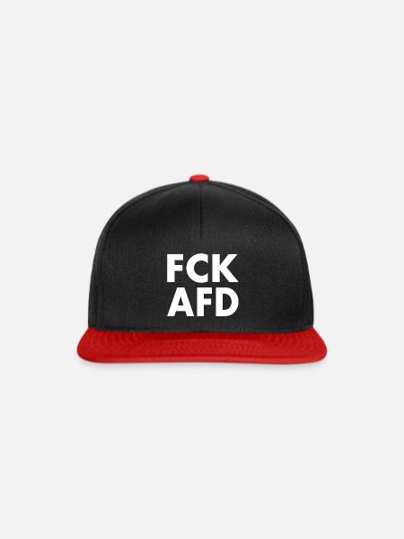 Fck afd - Snapback Cap - Schwarz/Rot